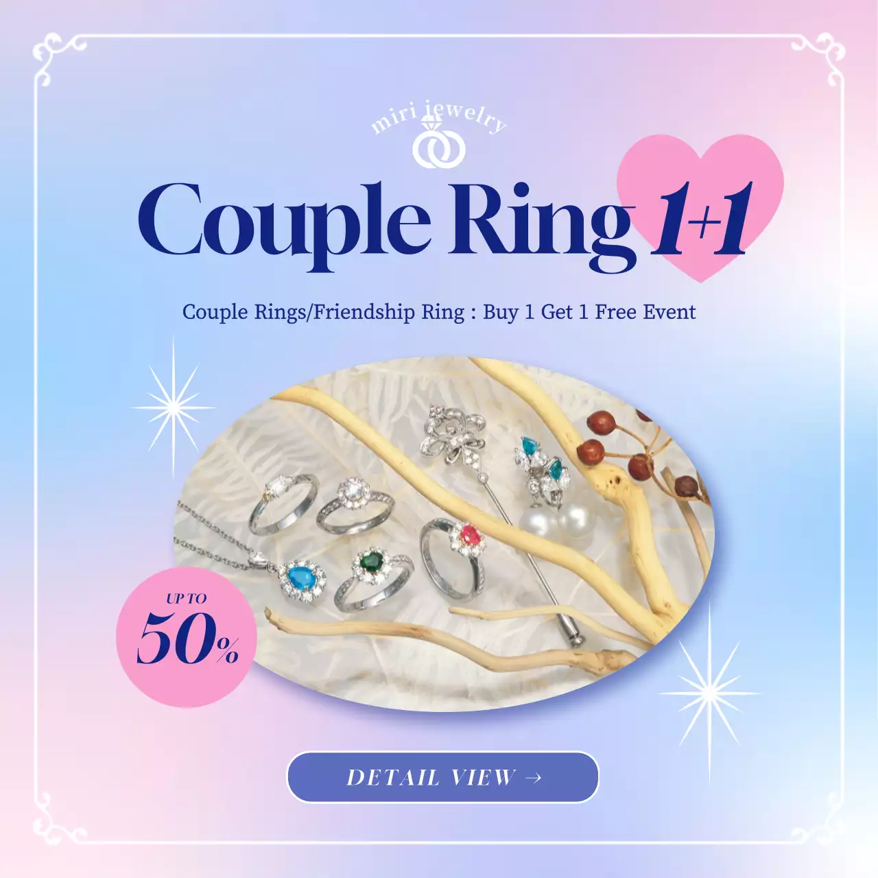 Pink Elegant Jewelry Promotion Social Media Post