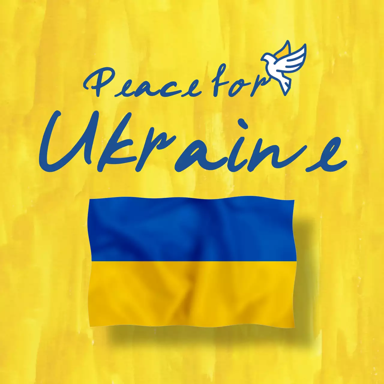 Yellow Bold Peace Announcement Social Media Post