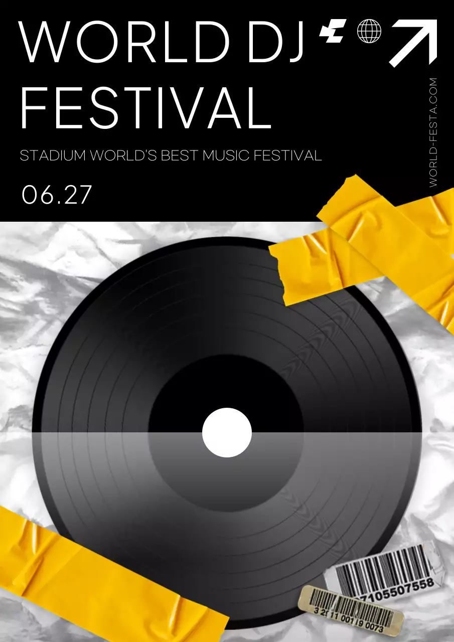 블랙 모던 뮤직 프로모션 포스터