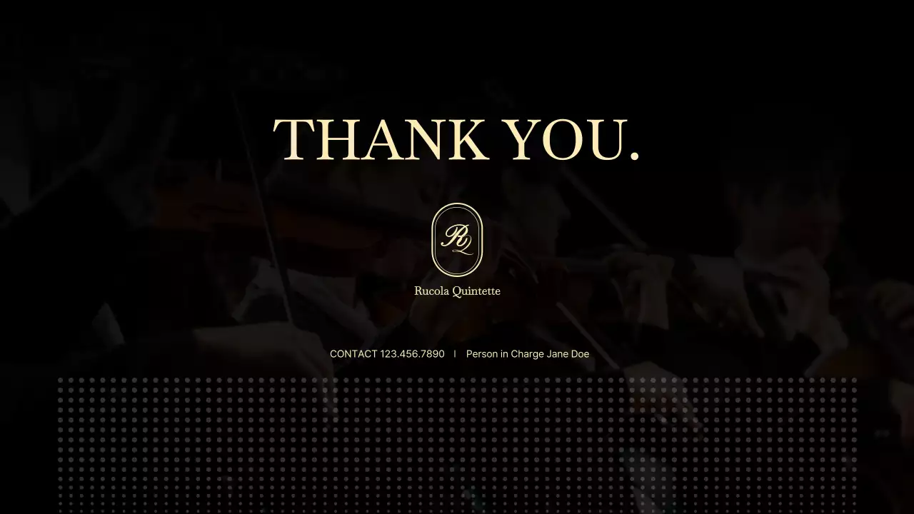 Black Elegant Music Portfolio Presentation