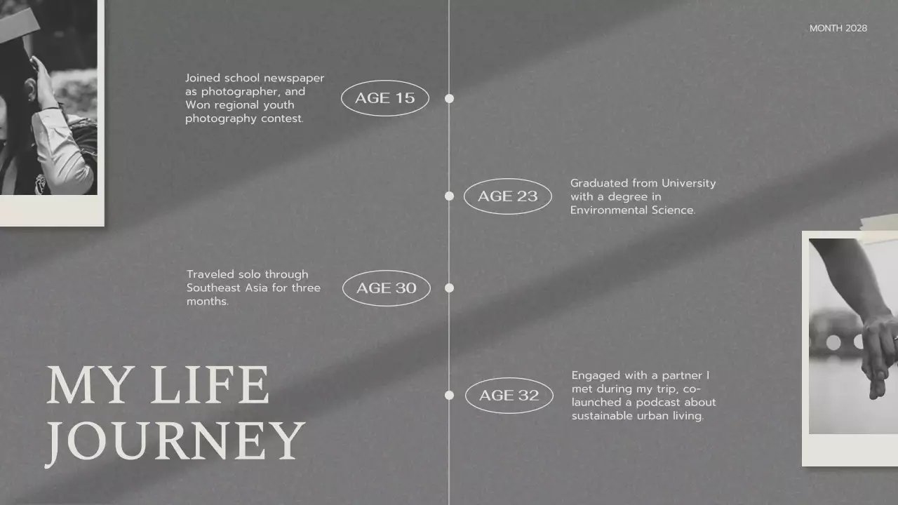 Bài thuyết trình giới thiệu cá nhân cổ điển màu xám