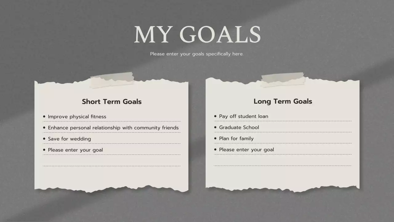 Bài thuyết trình giới thiệu cá nhân cổ điển màu xám