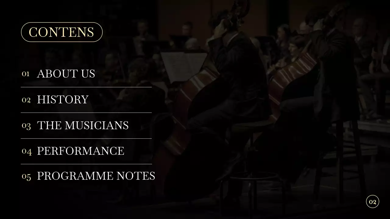 Black Elegant Music Portfolio Presentation