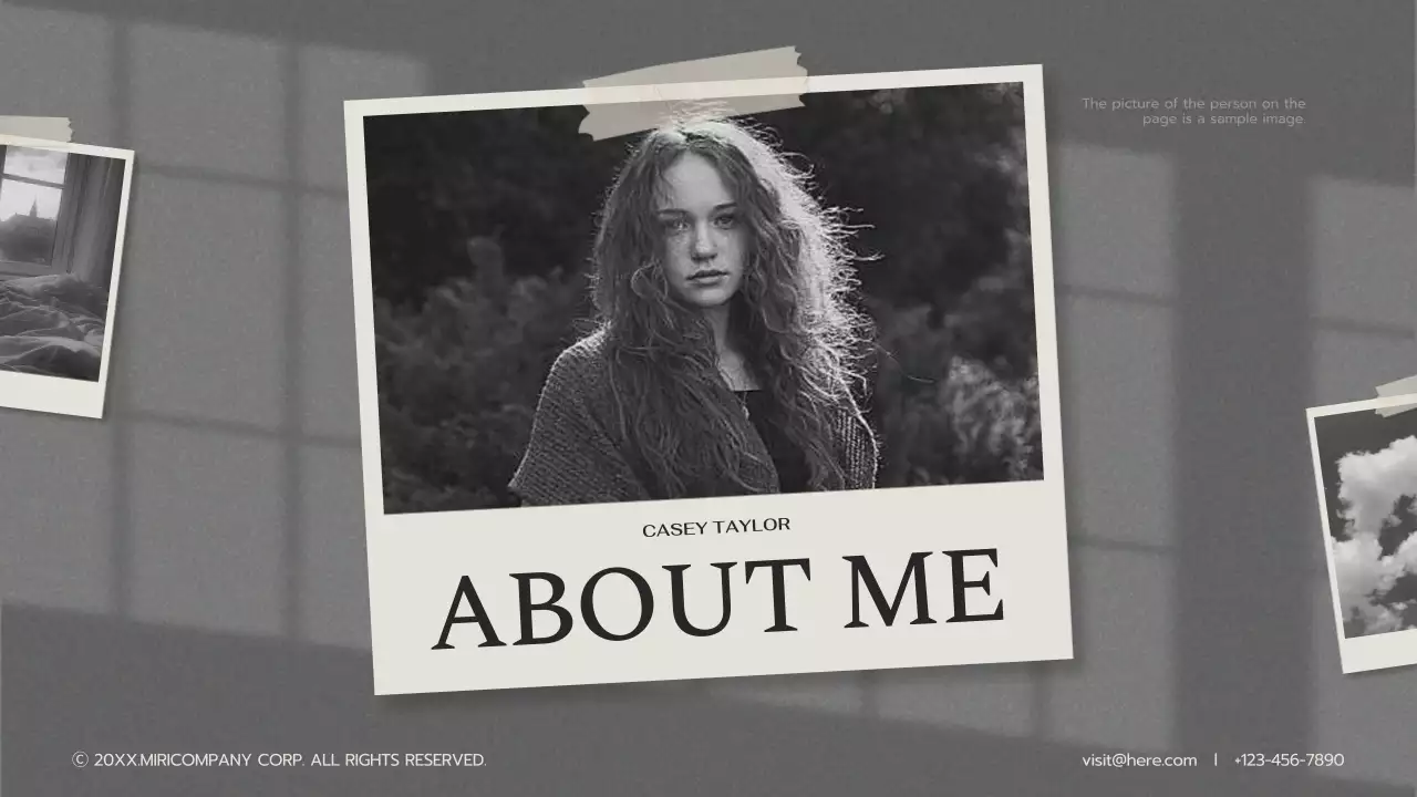 Bài thuyết trình giới thiệu cá nhân cổ điển màu xám