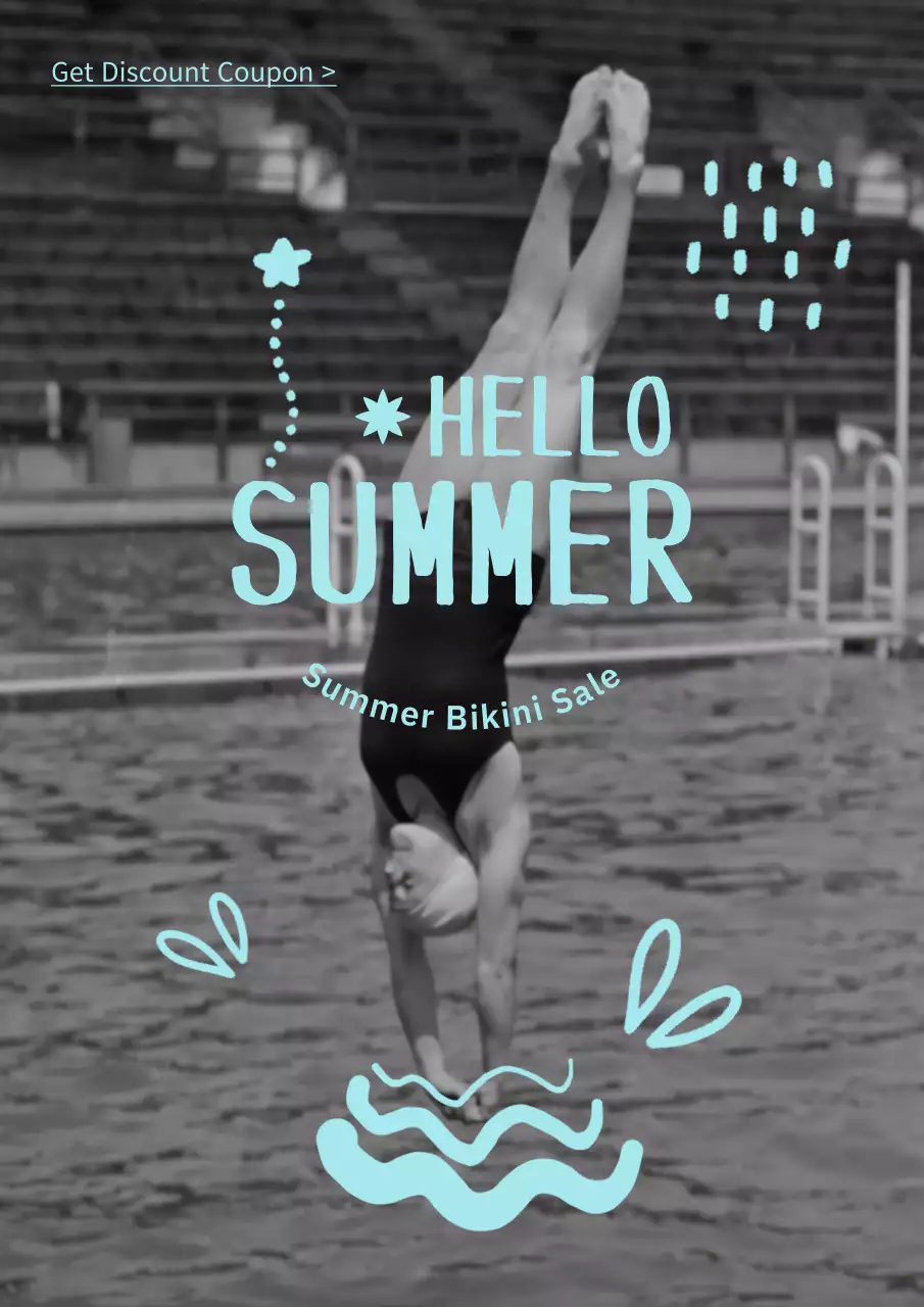 Black Trendy Summer Promotion Poster