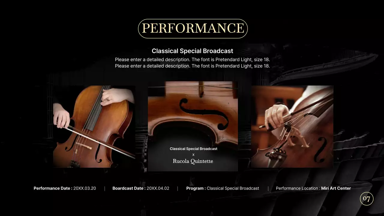 Black Elegant Music Portfolio Presentation