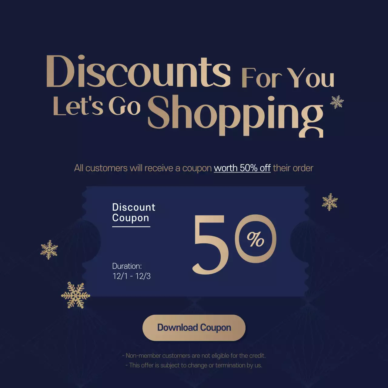 Navy Elegant Shopping Promotion Instagram Post