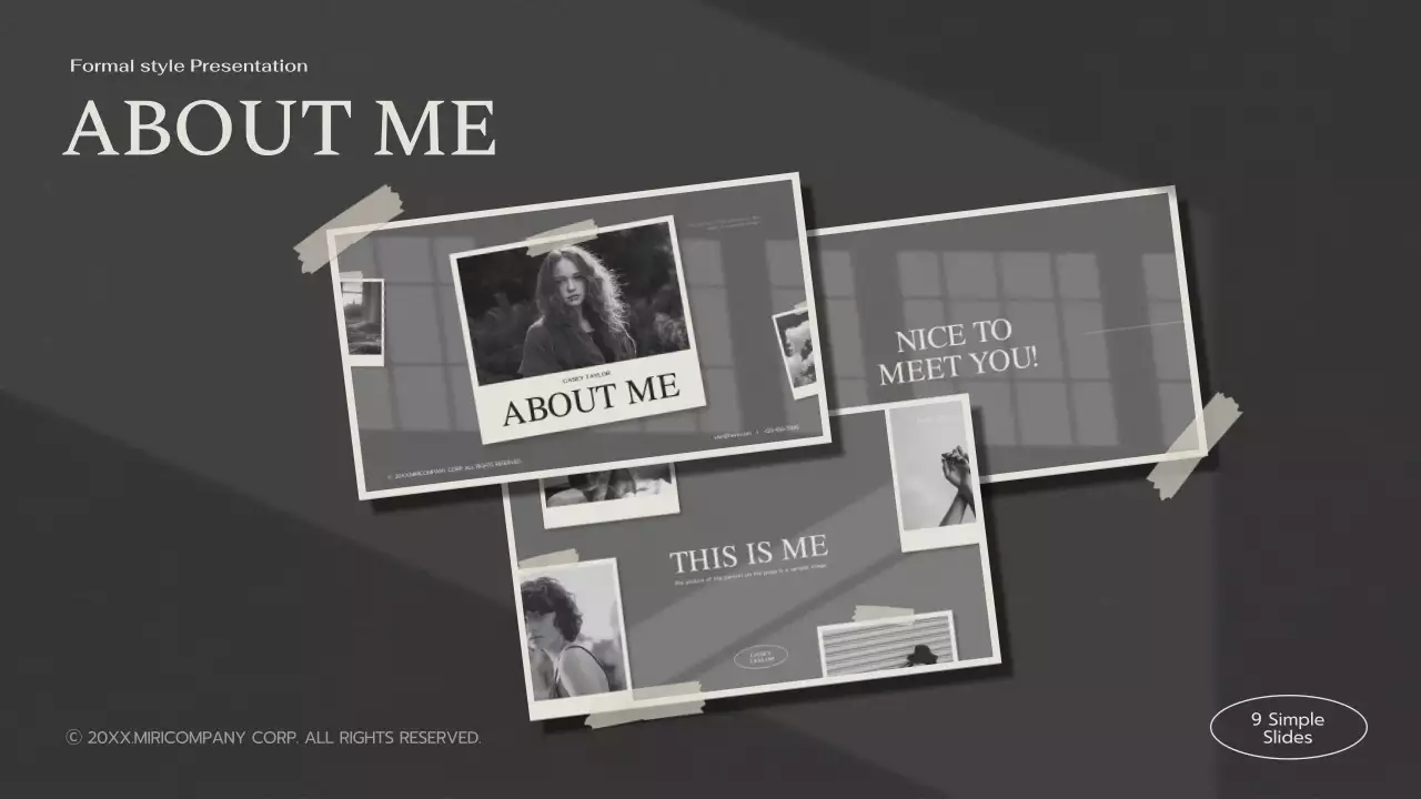 Grey Classic Personal Introduction Presentation