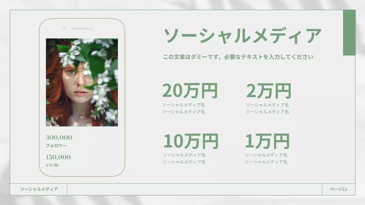 緑 ナチュラル ビジネス プレゼンテーション