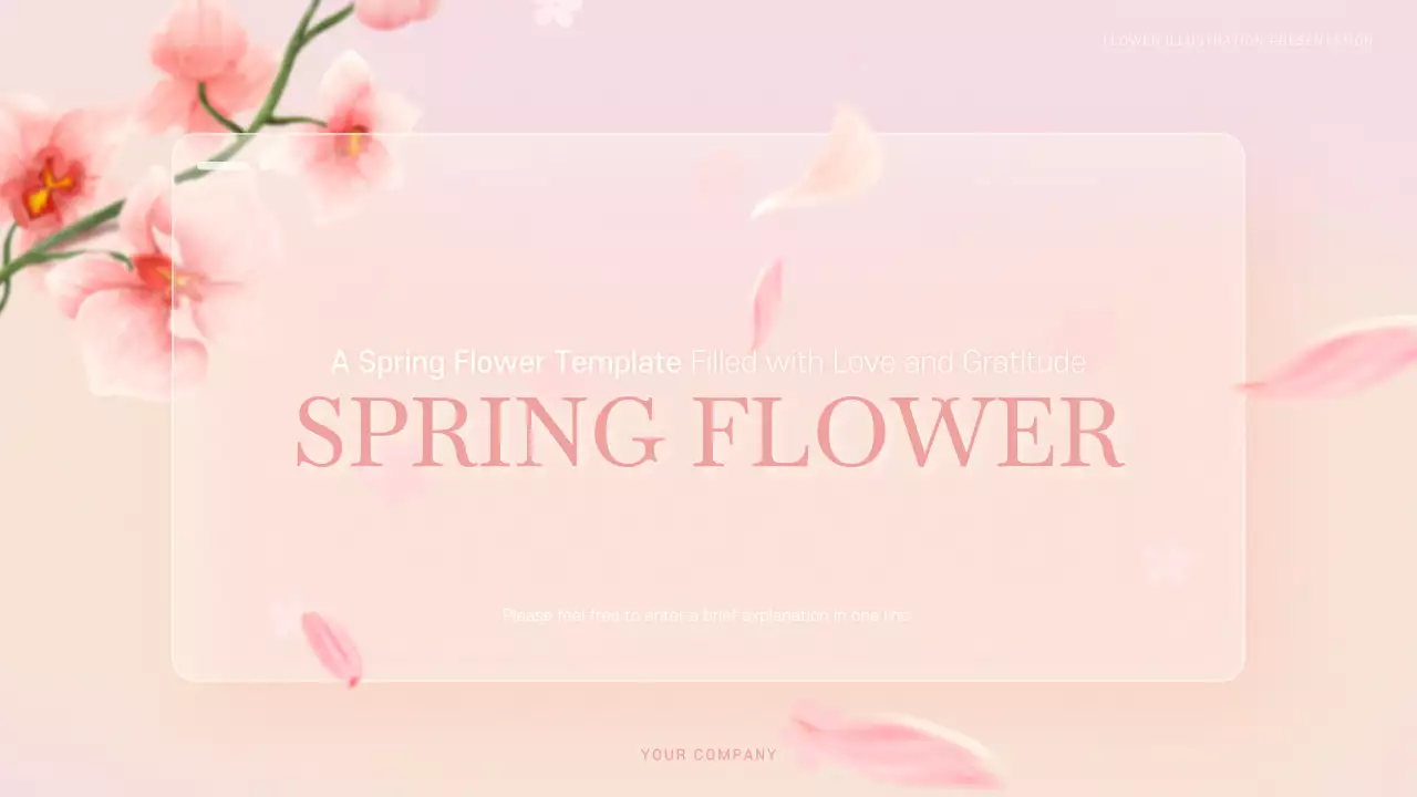 핑크 플로럴 스프링 템플릿 프레젠테이션