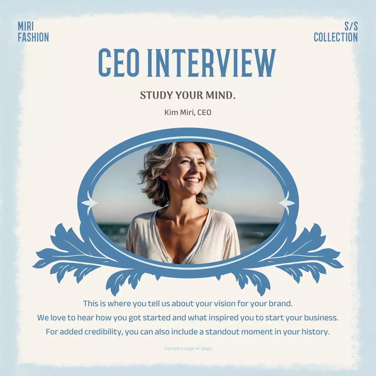 Blue Modern Fashion Promotion Instagram Carousel