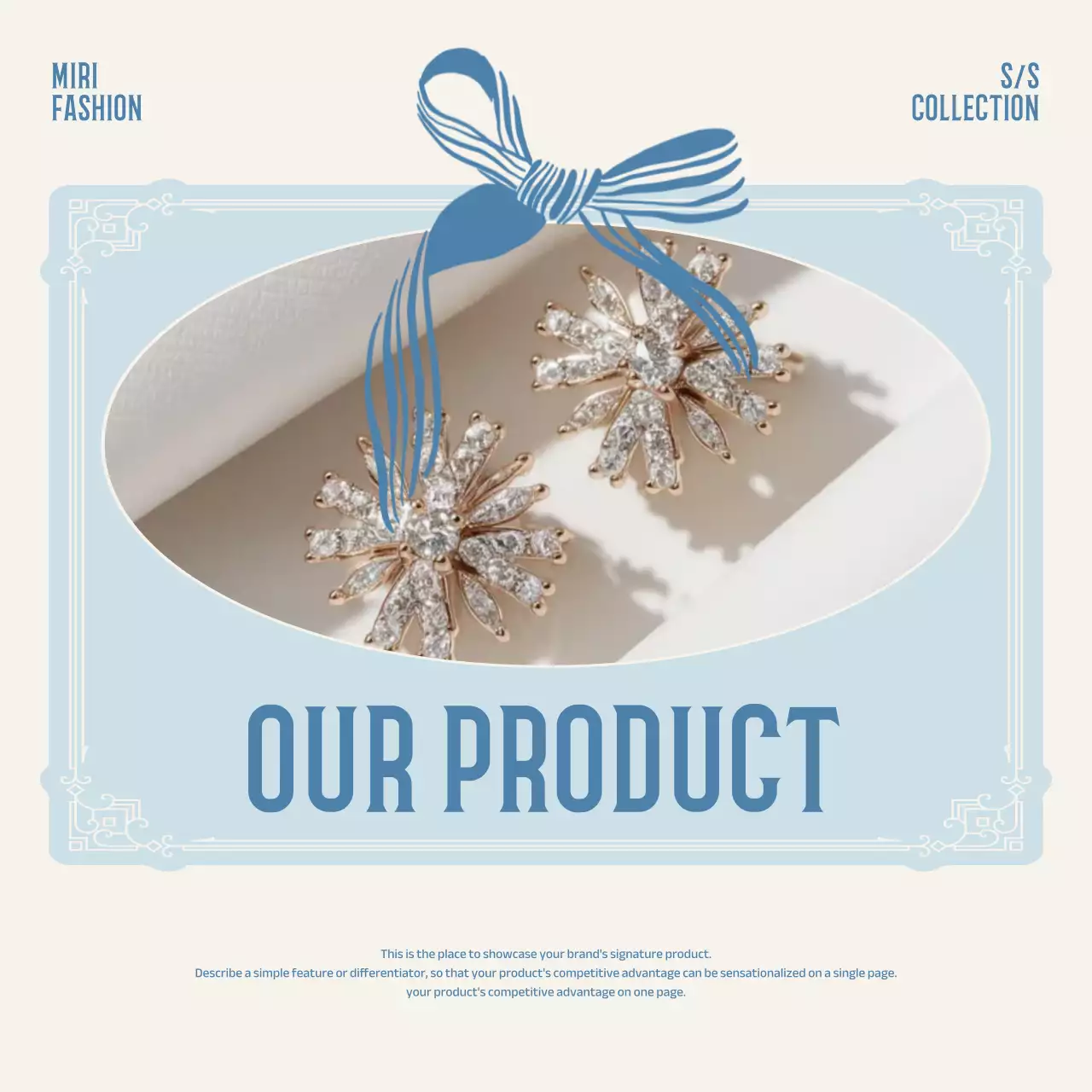Blue Modern Fashion Promotion Instagram Carousel