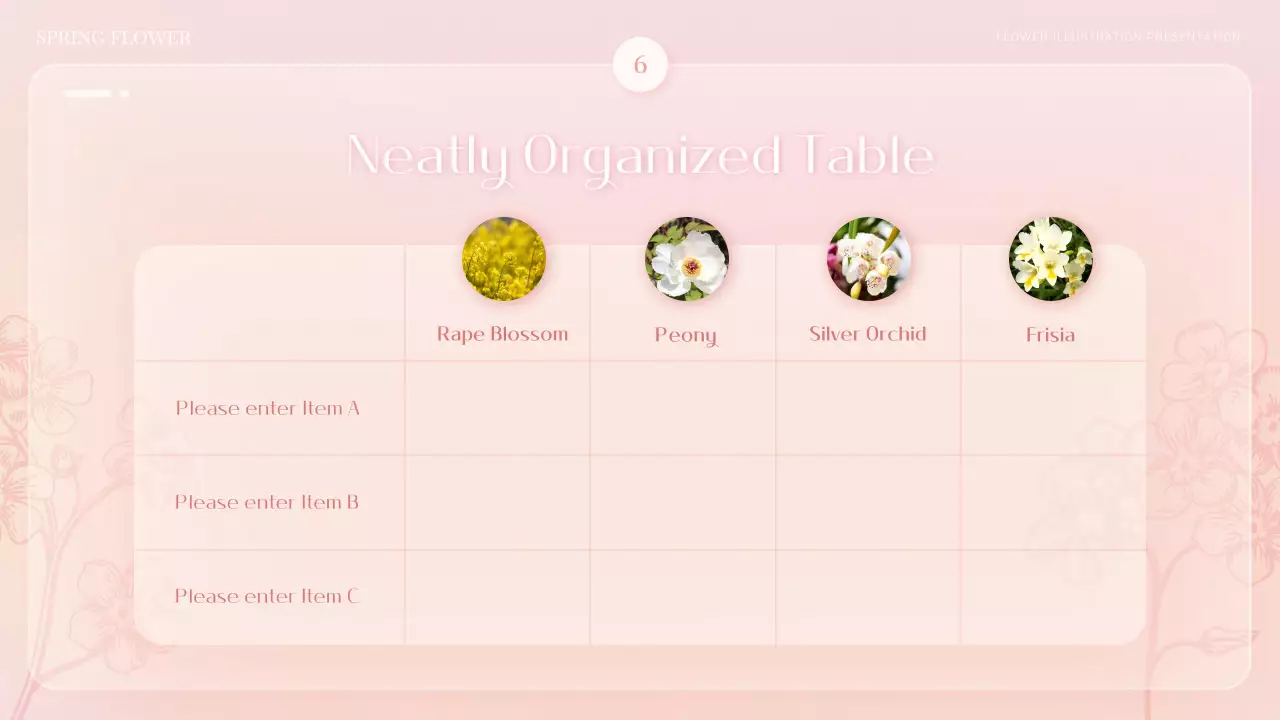 핑크 플로럴 스프링 템플릿 프레젠테이션