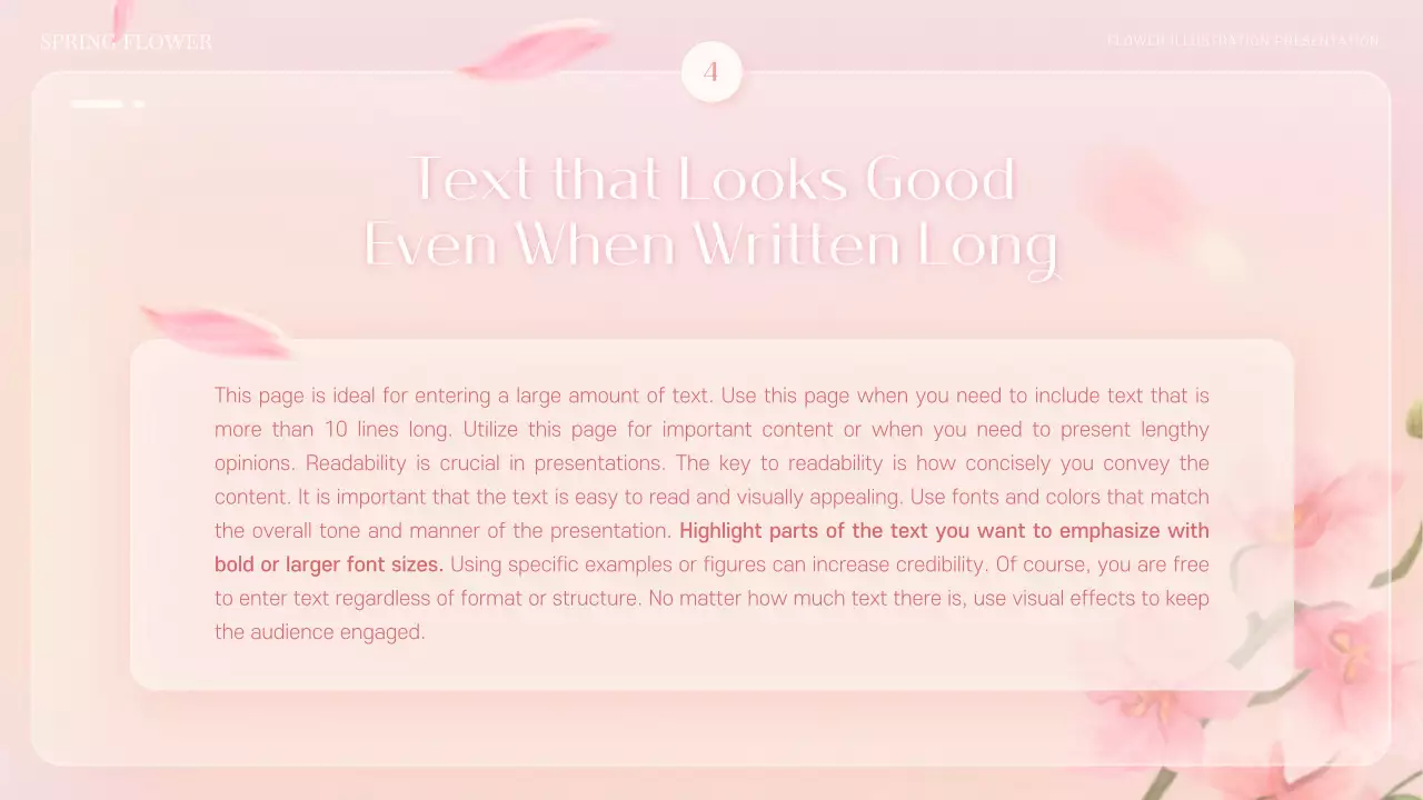 핑크 플로럴 스프링 템플릿 프레젠테이션