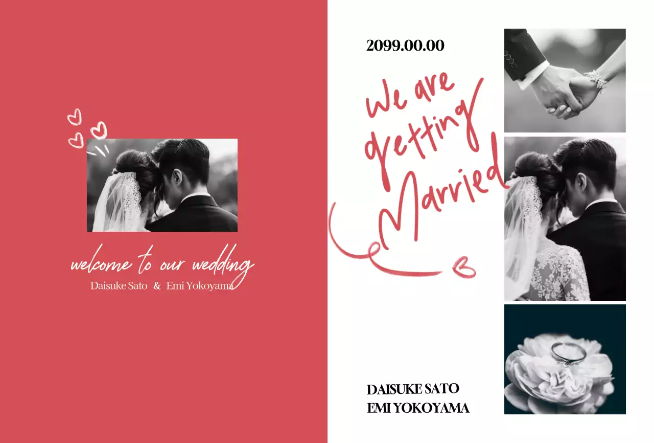 赤 手書き フレーム