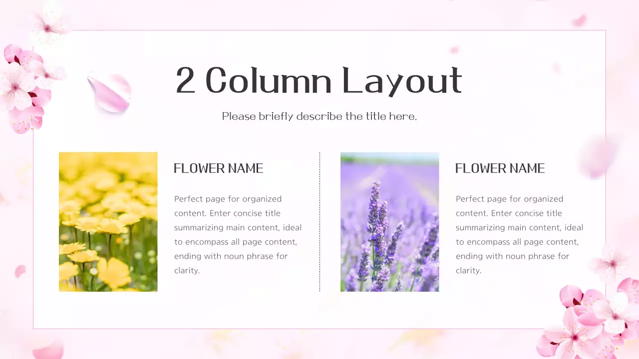핑크 플로럴 스프링 템플릿 프레젠테이션