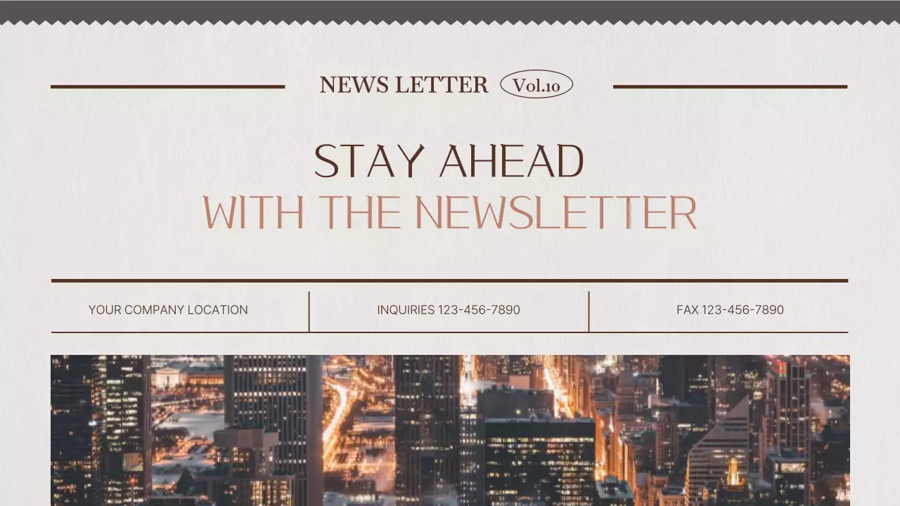 브라운 클래식 회사 뉴스레터 프레젠테이션