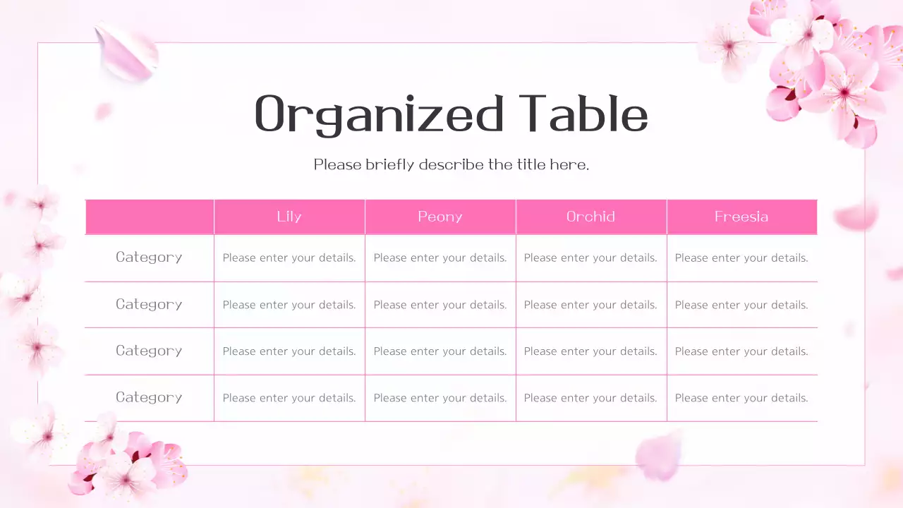 핑크 플로럴 스프링 템플릿 프레젠테이션