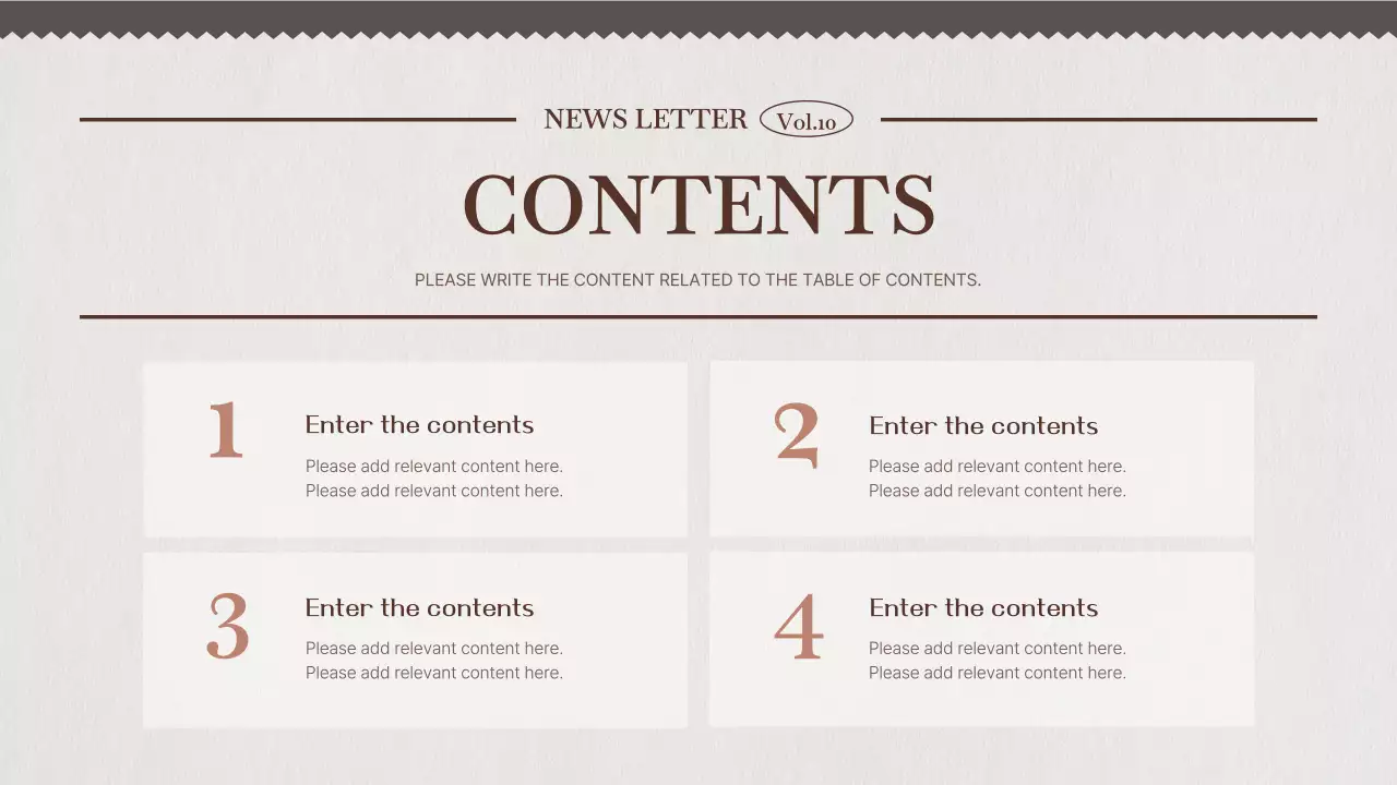 브라운 클래식 회사 뉴스레터 프레젠테이션