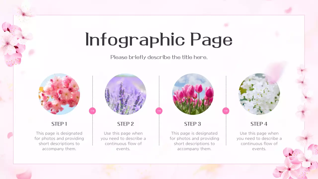 핑크 플로럴 스프링 템플릿 프레젠테이션