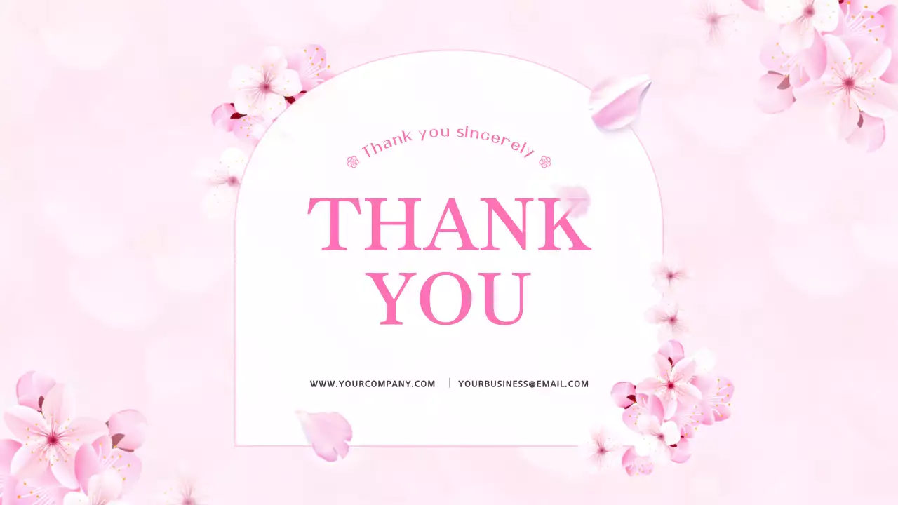 핑크 플로럴 스프링 템플릿 프레젠테이션