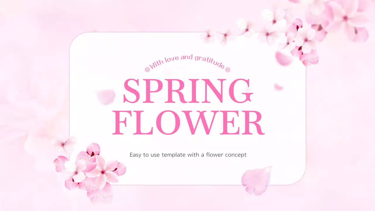 핑크 플로럴 스프링 템플릿 프레젠테이션