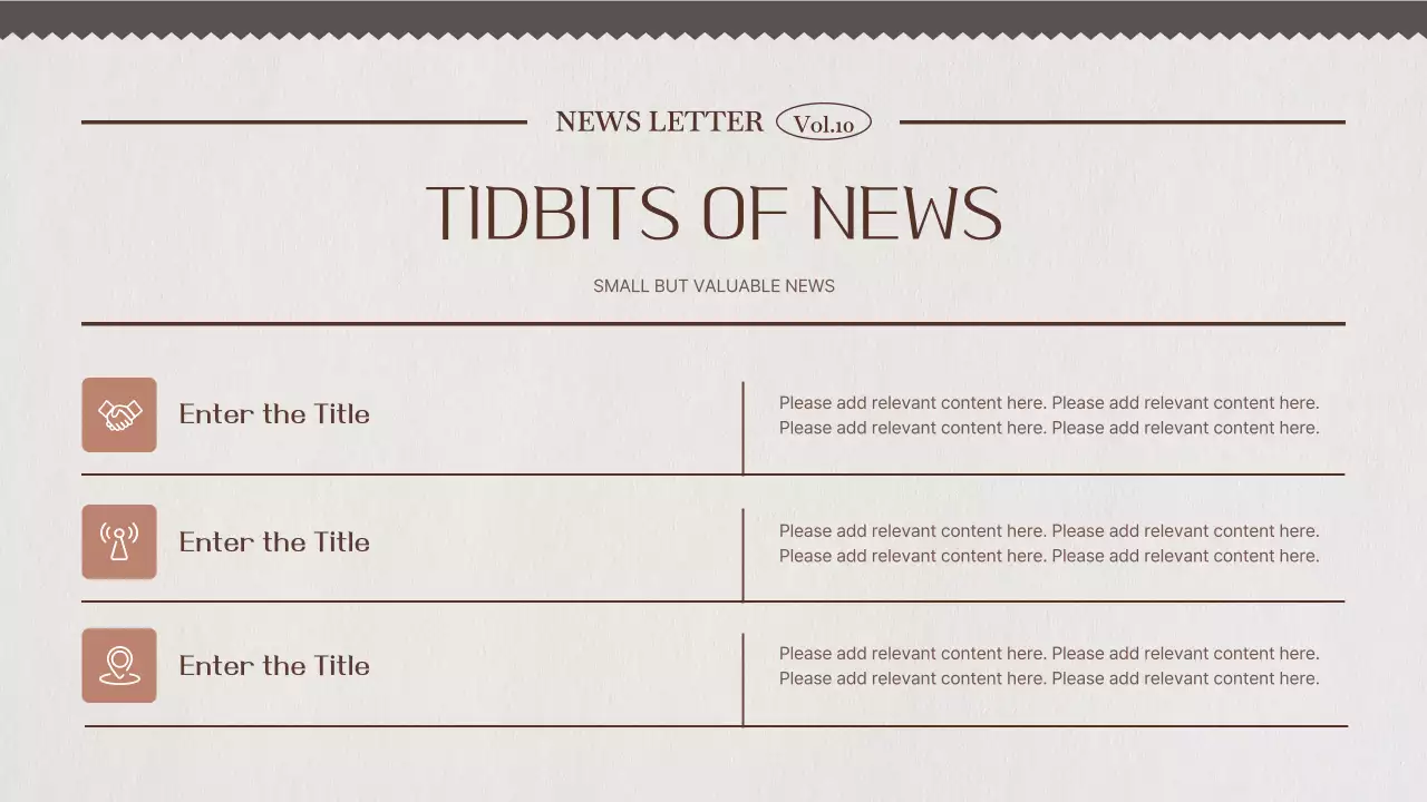 브라운 클래식 회사 뉴스레터 프레젠테이션