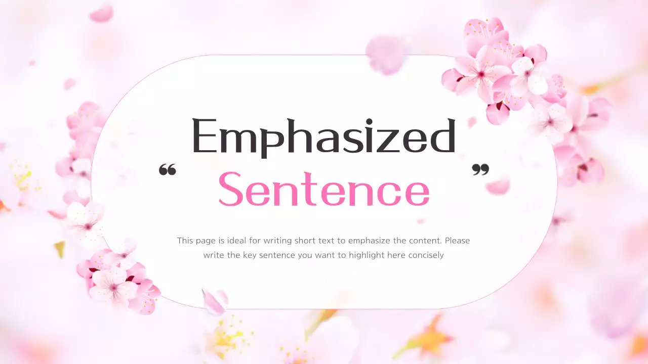 핑크 플로럴 스프링 템플릿 프레젠테이션