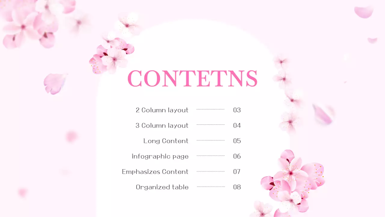 핑크 플로럴 스프링 템플릿 프레젠테이션