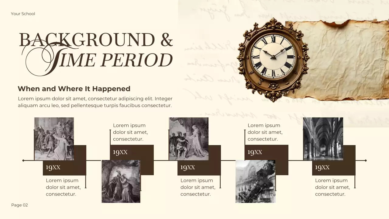 Brown Vintage Historical Fiction Lecture Presentation