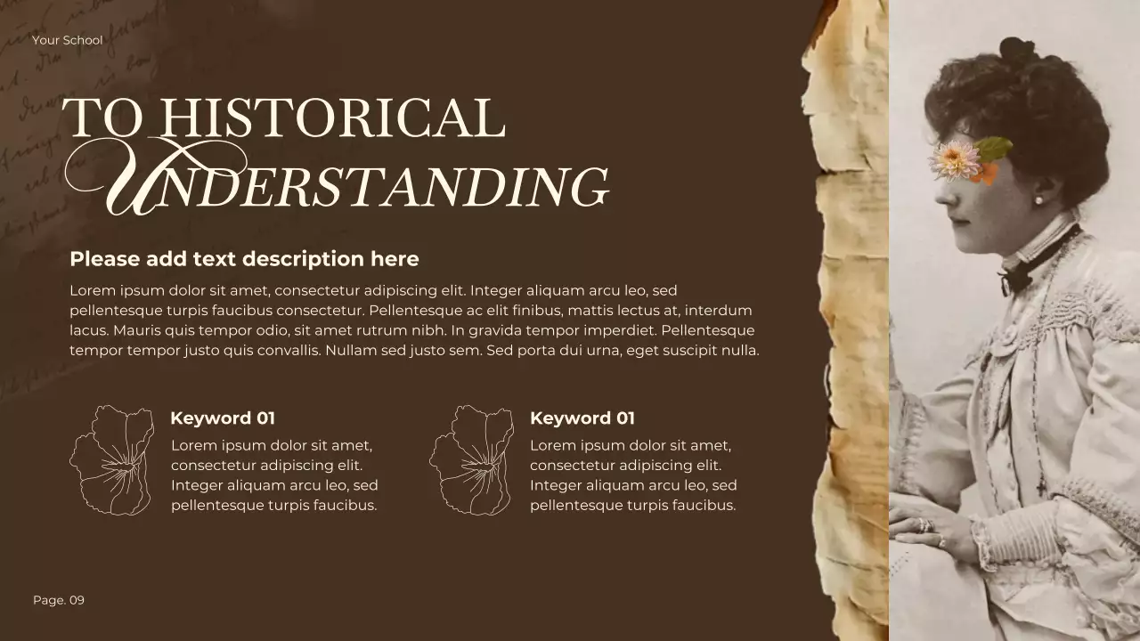 Brown Vintage Historical Fiction Lecture Presentation