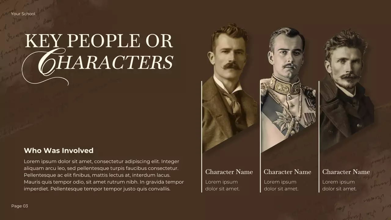 Brown Vintage Historical Fiction Lecture Presentation