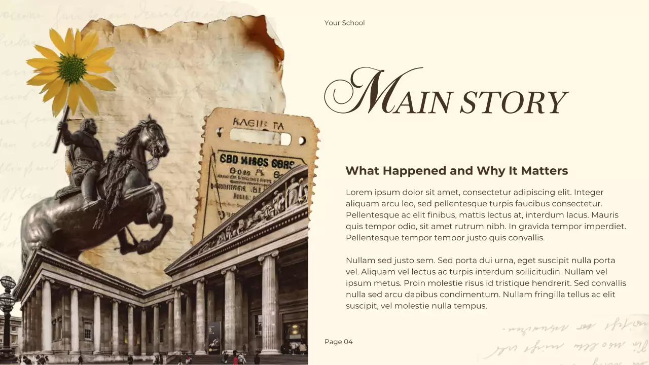 Brown Vintage Historical Fiction Lecture Presentation