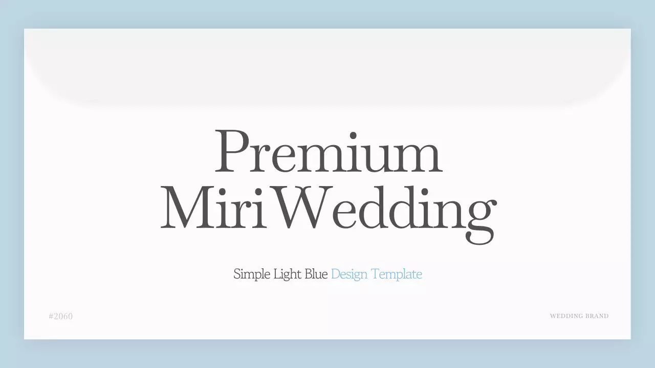 Blue Elegant Wedding Template Presentation