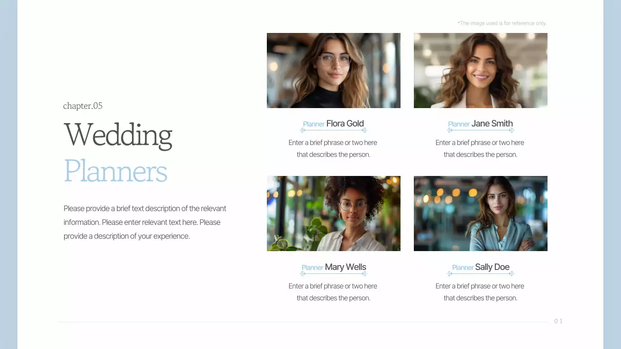 Blue Elegant Wedding Template Presentation