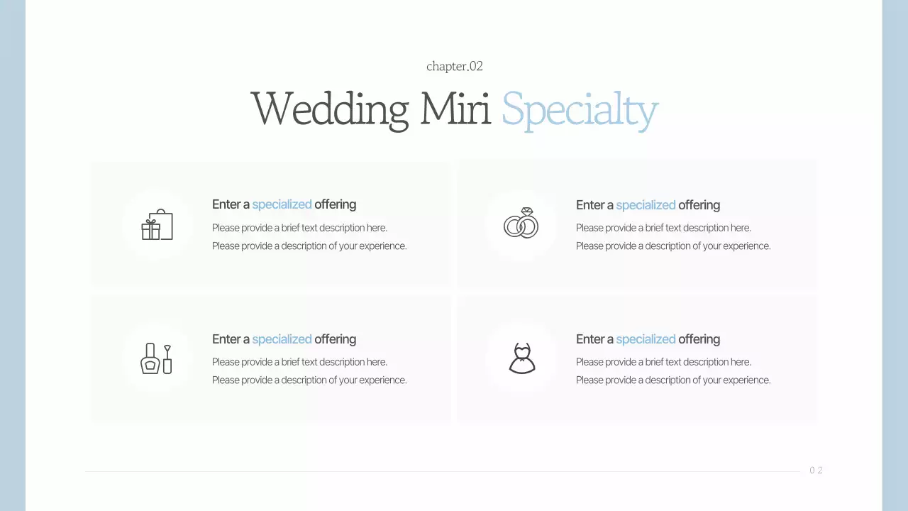 Blue Elegant Wedding Template Presentation