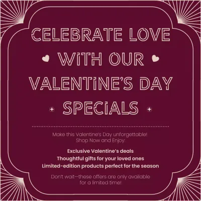 Maroon Vintage Valentine's Promotion Social Media Post