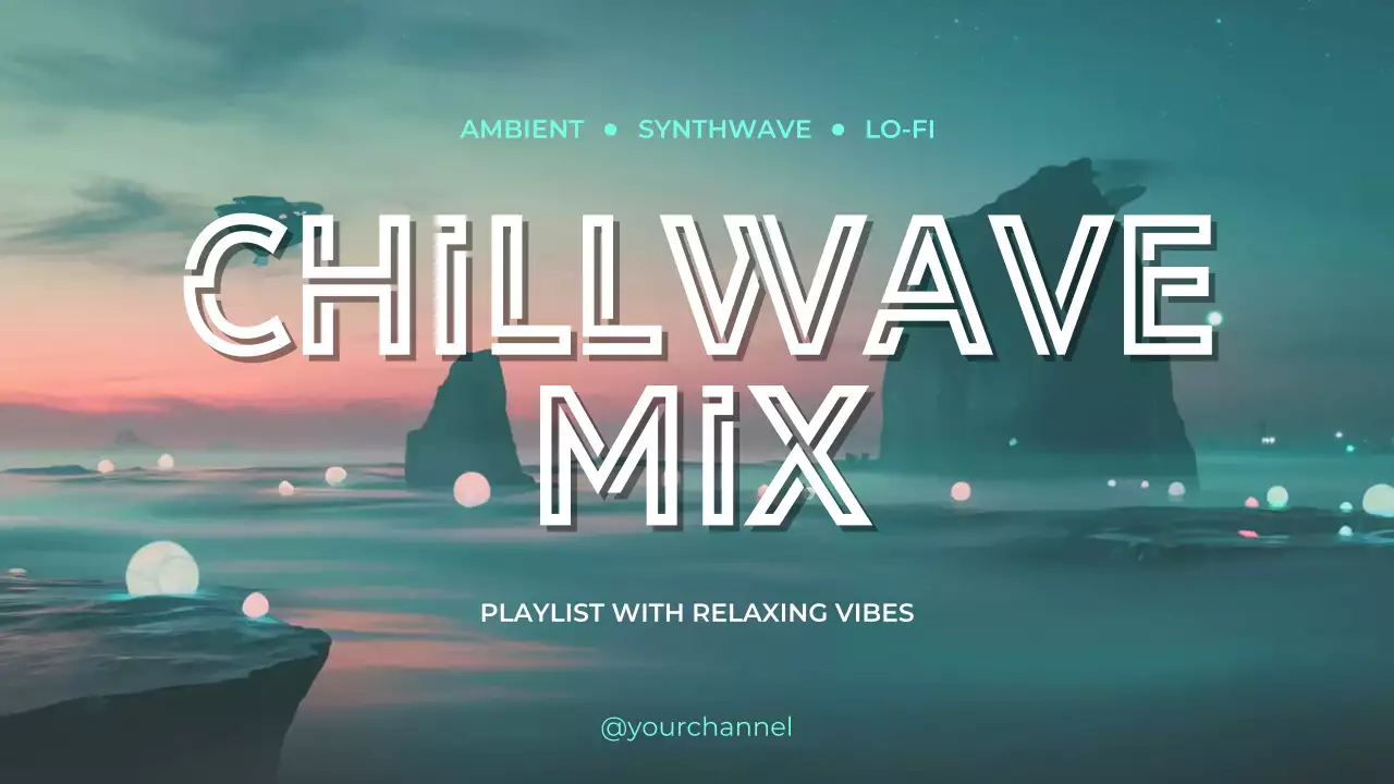 Teal Modern Music Playlist YouTube Thumbnail