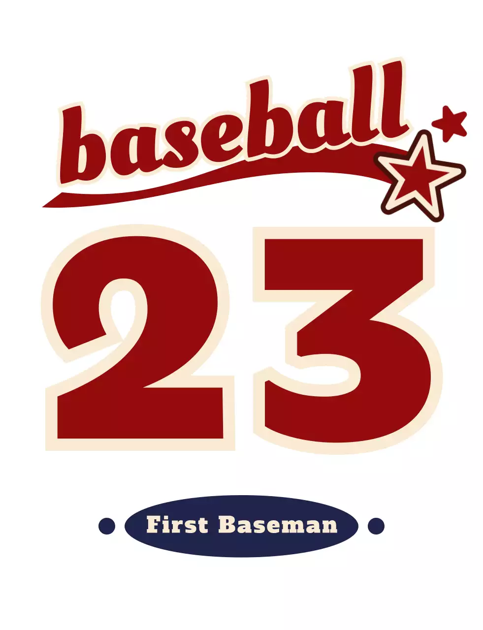 赤のレトロなスポーツTシャツ