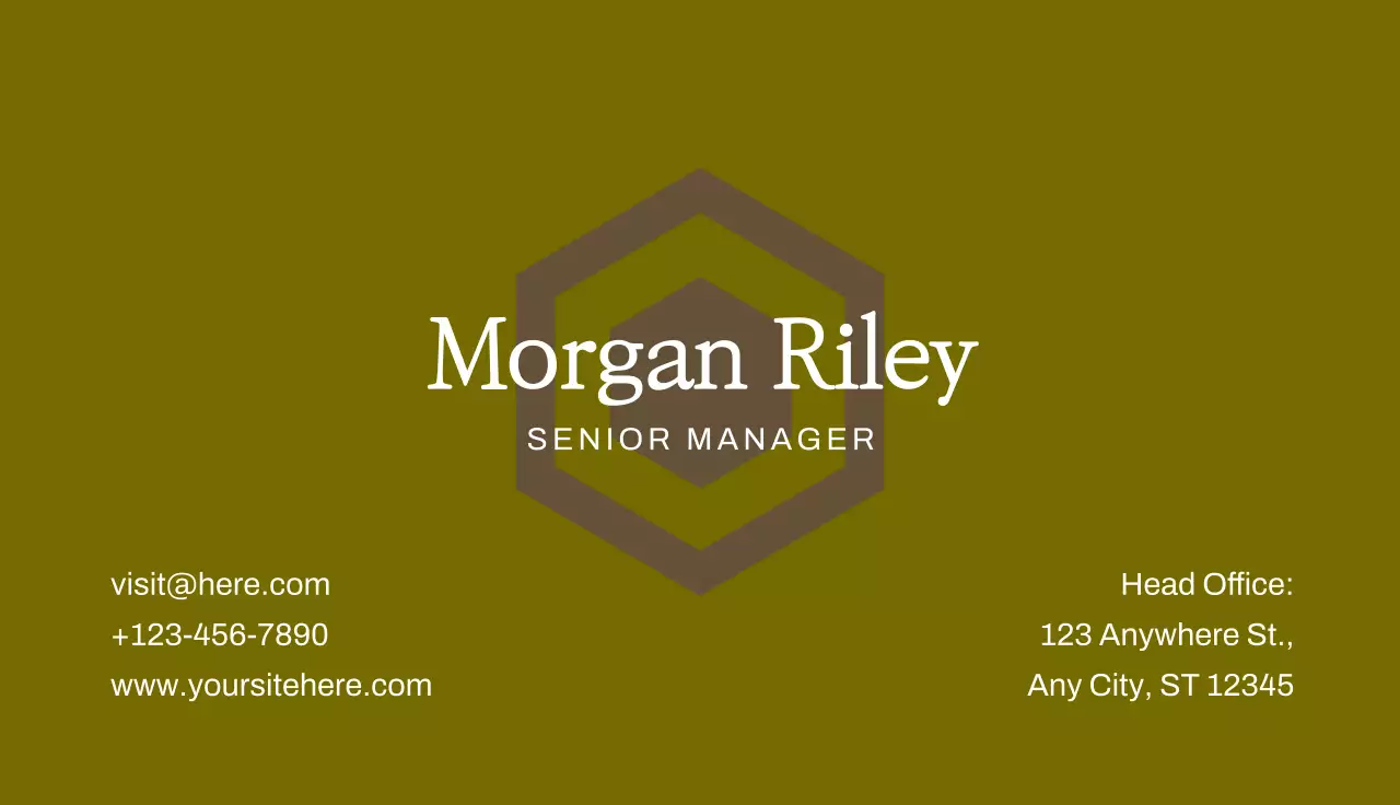 Olive Simple Business Card