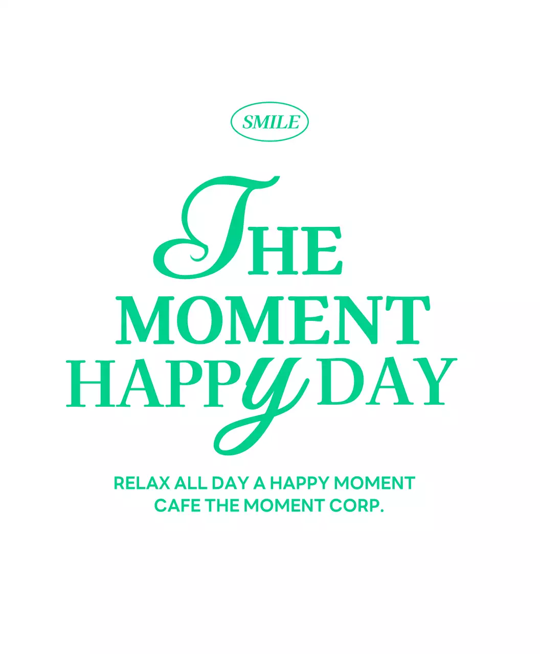 緑色の上品でシンプルなカフェエコバッグ