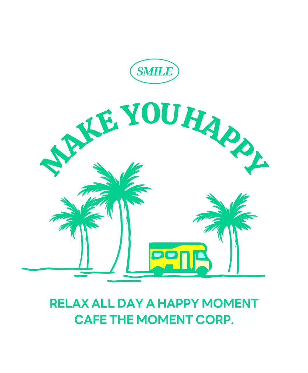 黄色と緑の爽やかな夏のエコバッグ。