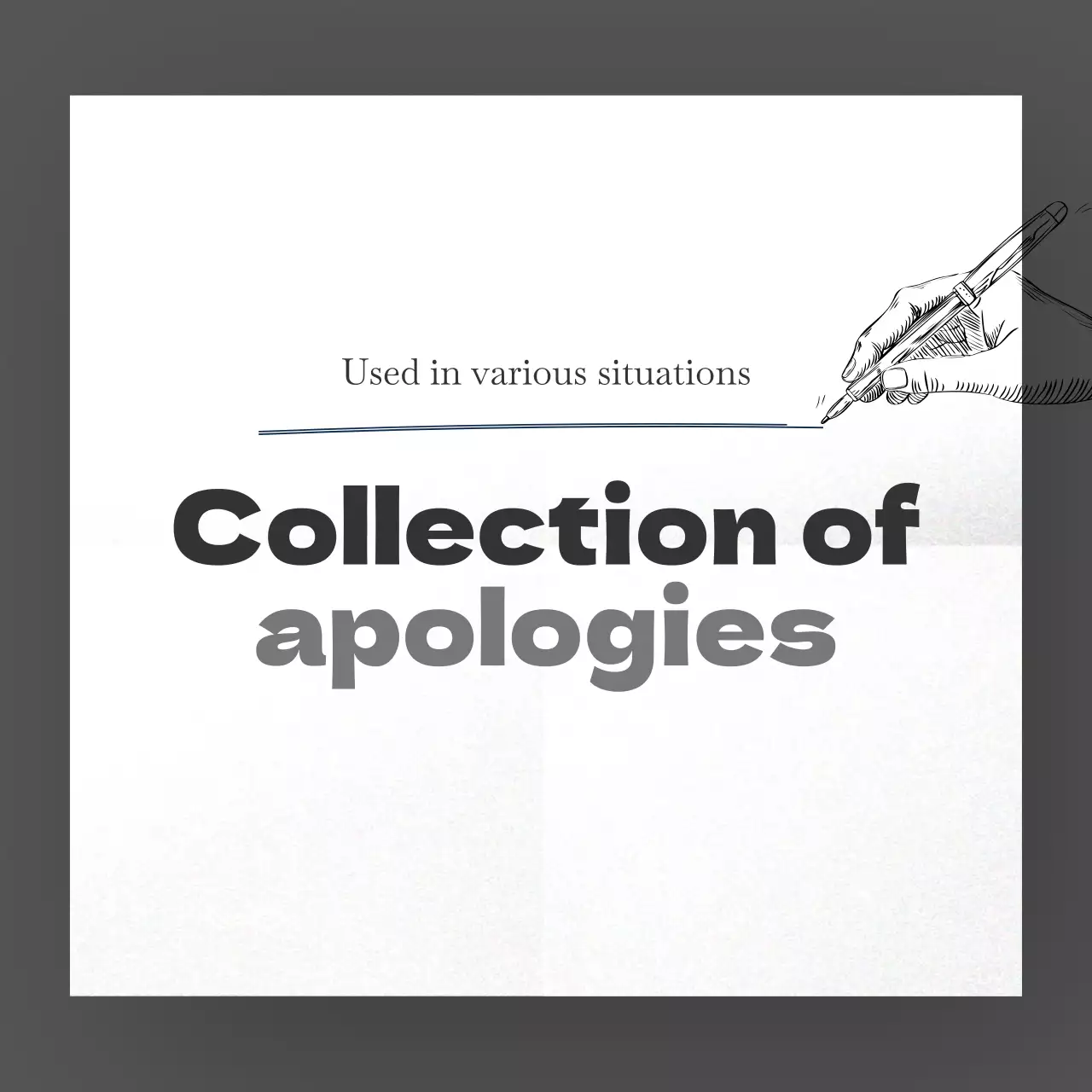 Grey Minimal Apology Guide Instagram Carousel