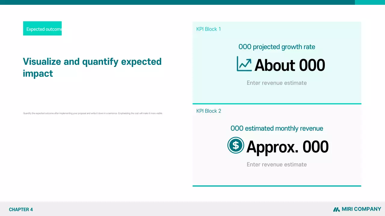 A clean project proposal using mint colors