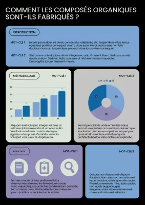 Rapport scientifique moderne bleu