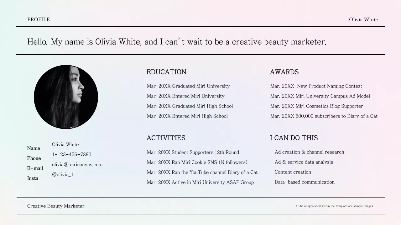 Pastel Minimal Beauty Portfolio Presentation
