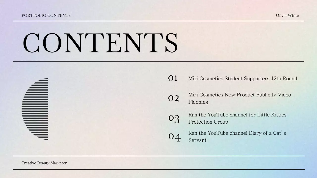 Pastel Minimal Beauty Portfolio Presentation