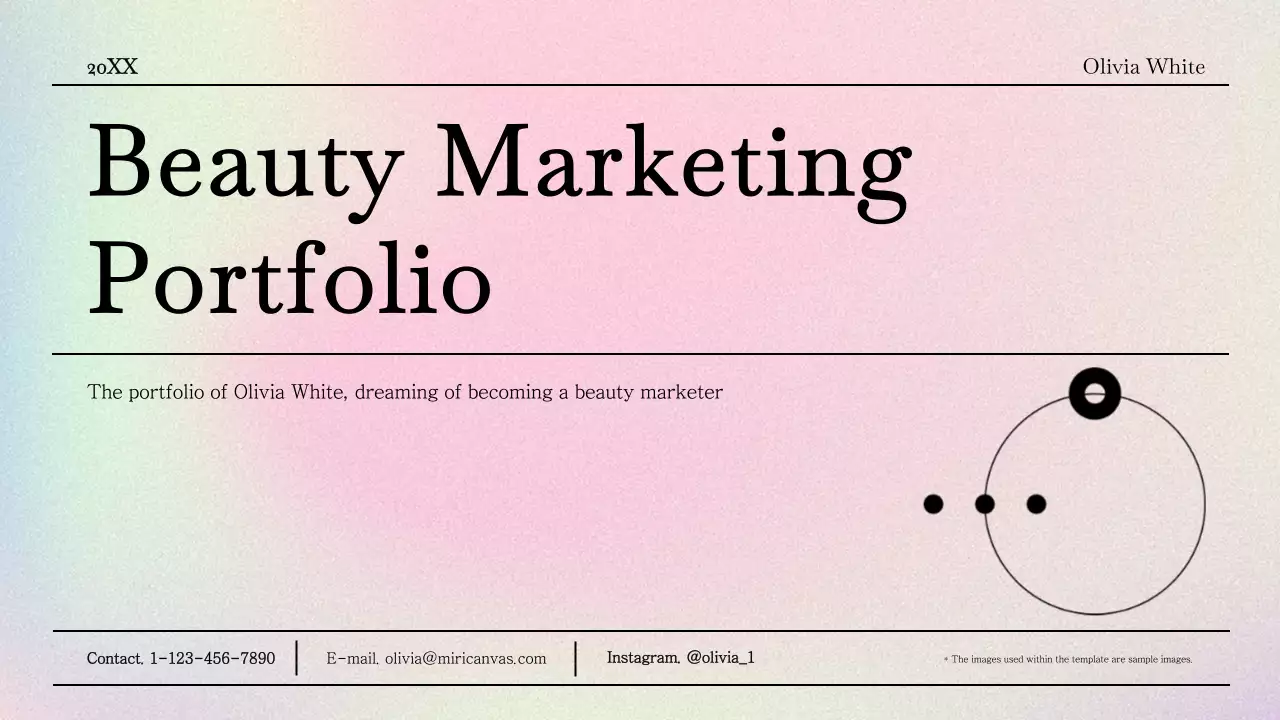 Pastel Minimal Beauty Portfolio Presentation