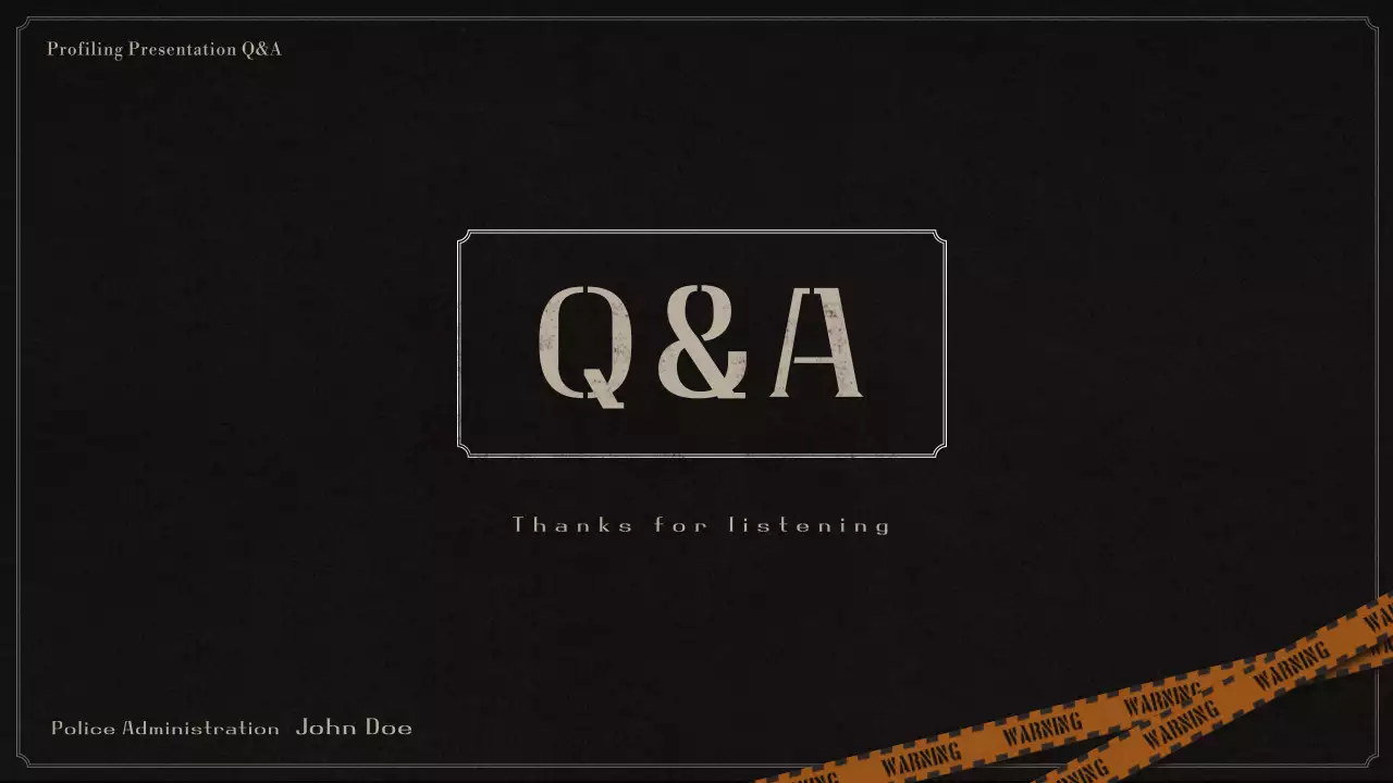 Trình bày hồ sơ tâm lý tội phạm cổ điển màu đen và màu be