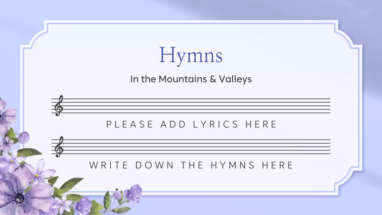 Bài thuyết trình thông báo của Nhà thờ Purple Elegant